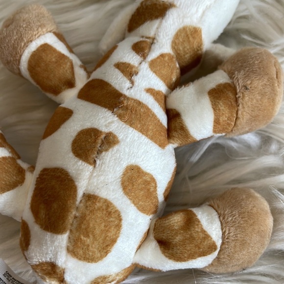 Nuby brown tan giraffe Small hand held stuffed plush pacifier holder clip baby - Picture 6 of 16